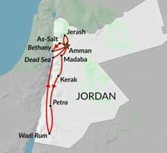 Map: Best of Jordan (Encounters Travel)