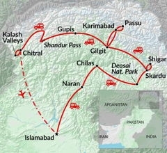 Map: Karakorum Highway & Chitral Valley (Encounters Travel)