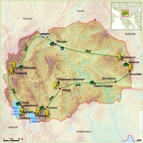 Map: Noord-Macedonië -  wandelvakantie, 12 dagen (SNP Natuurreizen)