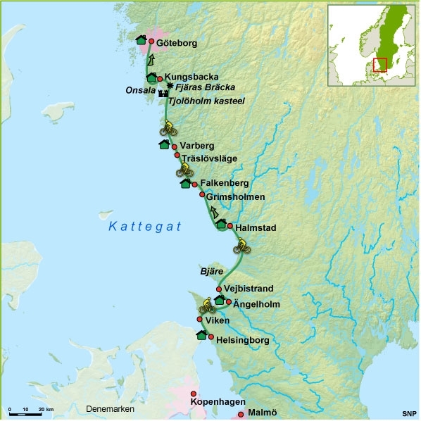 Map: Zweden -  Kattegattleden, 8 dagen (SNP Natuurreizen)