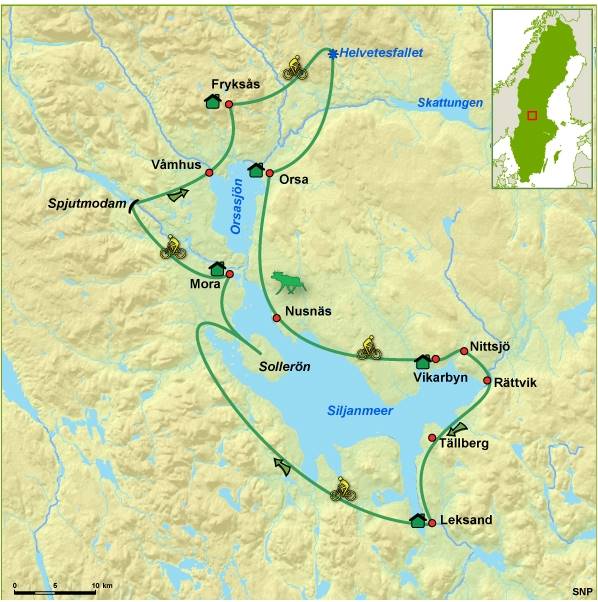 Map: Zweden -  Dalarna, 7 dagen (SNP Natuurreizen)