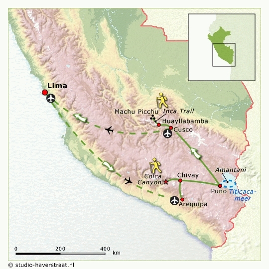 Map: Peru -  Zuid-Peru, 13 dagen (SNP Natuurreizen)
