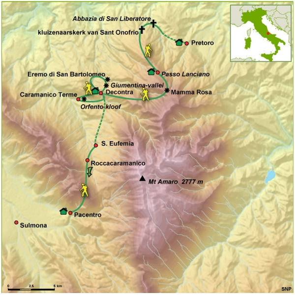 Map: Italië -  Abruzzen, 7 dagen (SNP Natuurreizen)