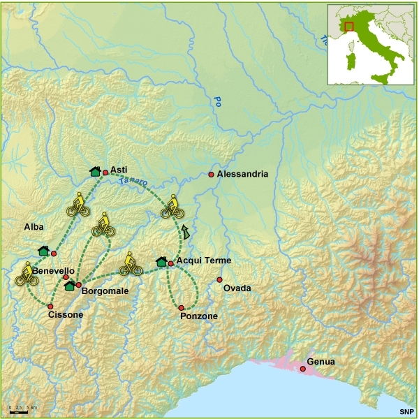 Map: Italië -  Piemonte, 8 dagen (SNP Natuurreizen)