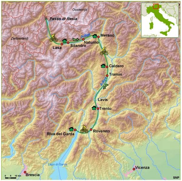 Map: Italië -  Südtirol & Trentino, 7 dagen (SNP Natuurreizen)