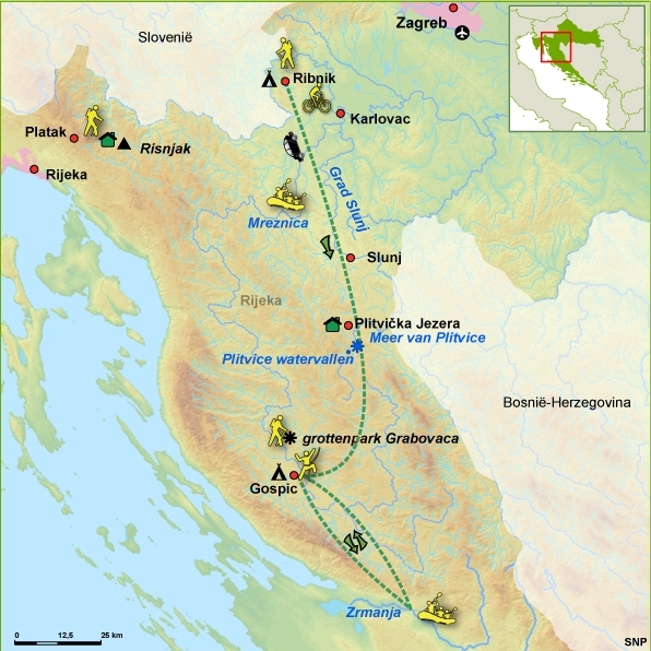 Map: Kroatië -  Noord-Kroatië, 12 dagen (SNP Natuurreizen)