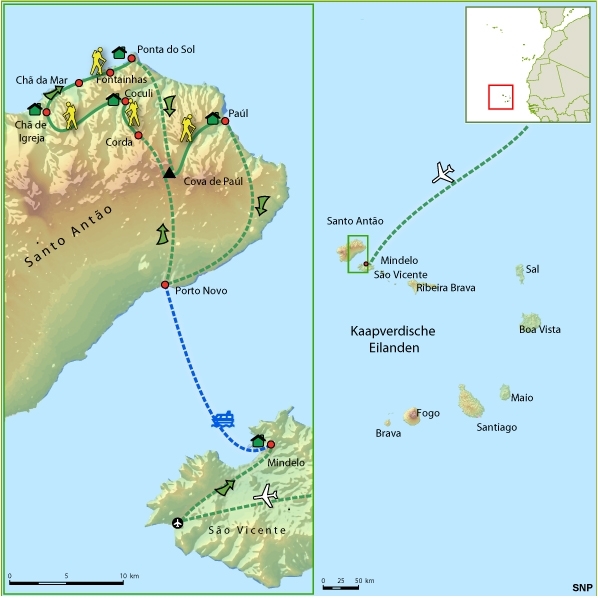 Map: Kaapverdië -  Santo Antão, 8 dagen (SNP Natuurreizen)
