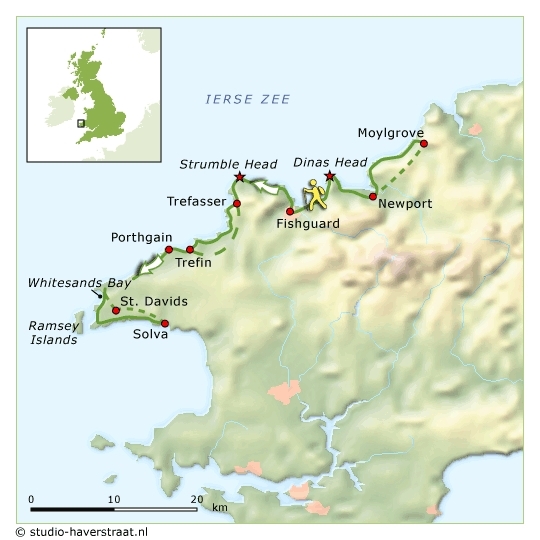 Map: Groot-Brittannië -  Pembrokeshire, 8 dagen (SNP Natuurreizen)