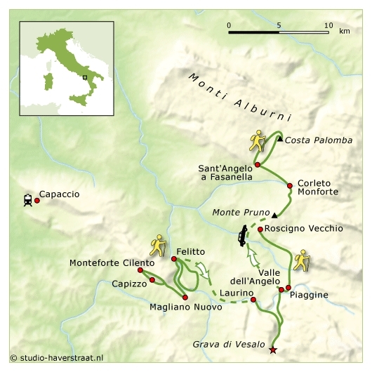 Map: Italië -  Cilento, 9 dagen (SNP Natuurreizen)