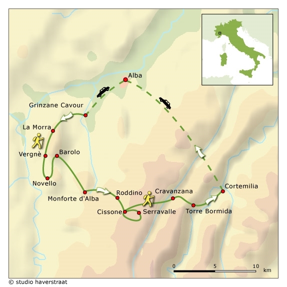 Map: Italië -  Piemonte & Langhe, 8 dagen (SNP Natuurreizen)
