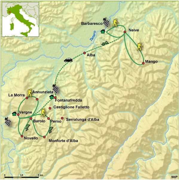 Map: Italië -  Piemonte, 7 dagen (SNP Natuurreizen)