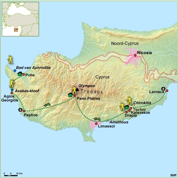 Map: Cyprus -  Natuur en cultuur, 8 dagen (SNP Natuurreizen)