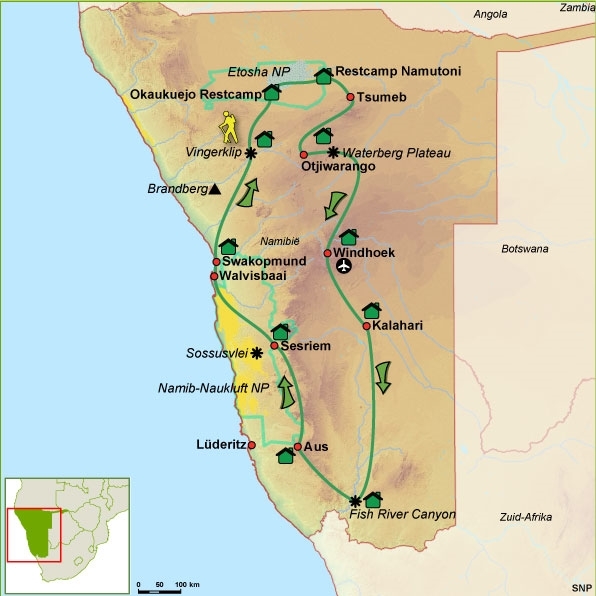 Map: Namibië -  Compleet, 19 of 22 dagen (SNP Natuurreizen)