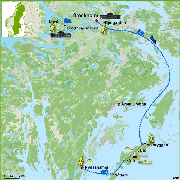 Map: Zweden -  Stockholm Archipel, 8 dagen (SNP Natuurreizen)