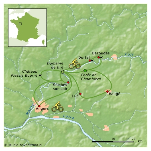 Map: Frankrijk -  Vallée du Loir, 5 dagen (SNP Natuurreizen)