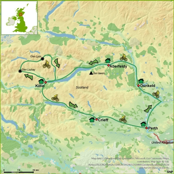 Map: Groot-Brittannië -  Schotland , 8 dagen (SNP Natuurreizen)