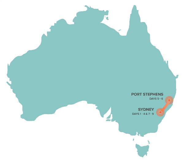 Map: Oz Intro Sydney (INTRO Travel)