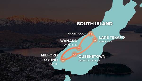 Map: Nz Intro South (INTRO Travel)