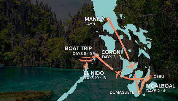 Map: Philippines Island Explorer (INTRO Travel)