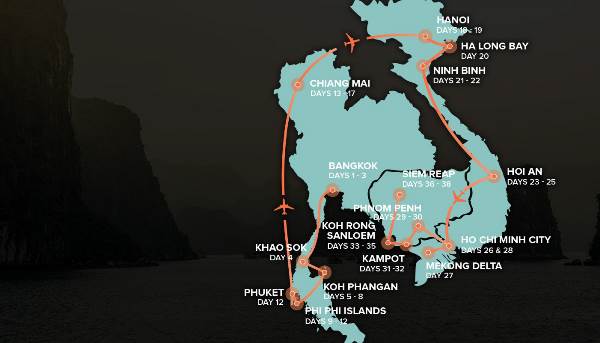 Map: Epic Asia (INTRO Travel)