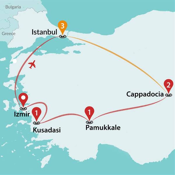 Map: Highlights of Turkey (Traveltalk)
