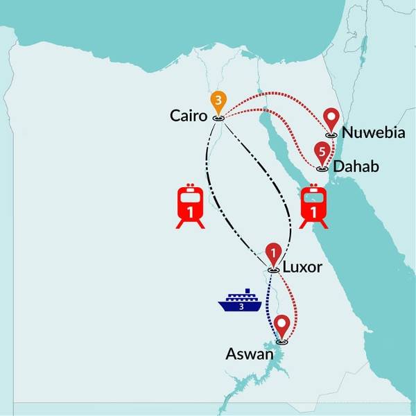 Map: Treasures of the Nile (Traveltalk)