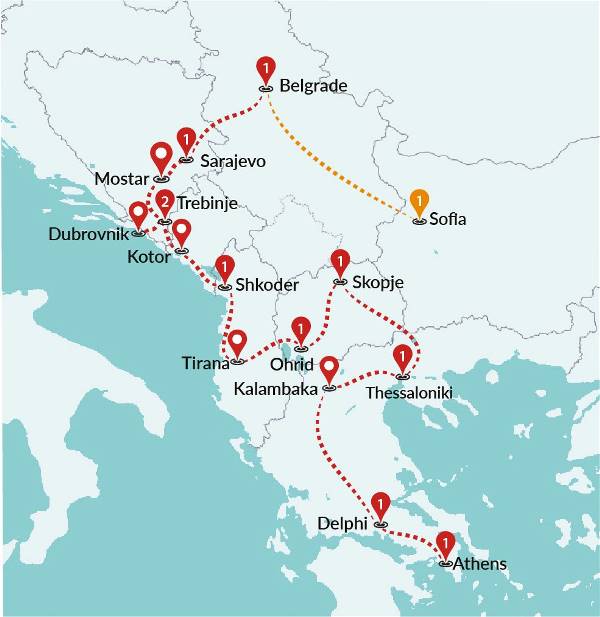 Map: All About Balkans (Traveltalk)