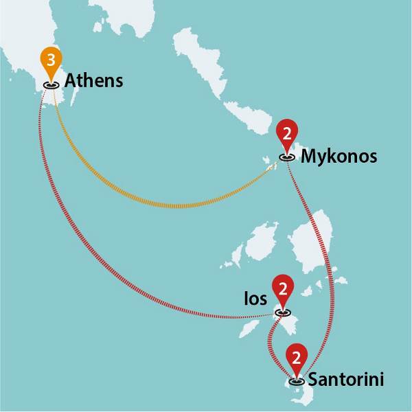 Map: Best of Greece (Traveltalk)