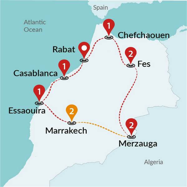 Map: Exotic Morocco (Traveltalk)