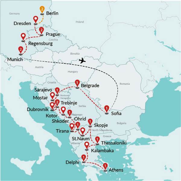 Map: European Magic (4 Star Hotels) (Traveltalk)