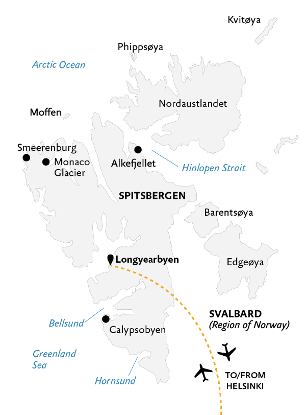 Map: Spitsbergen Photography: Domain of the Polar Bear (Quark)