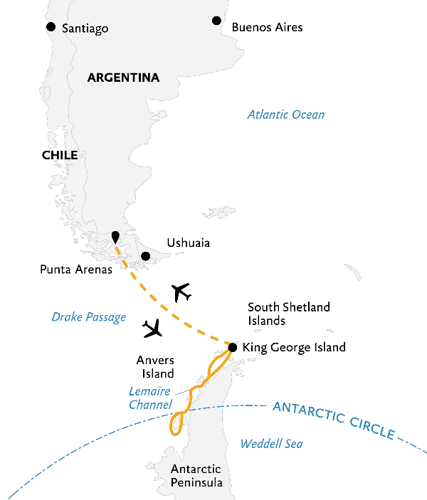 Map: Antarctic Express: Crossing the Circle (Quark)