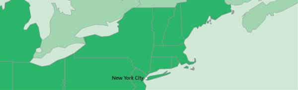 Map: Camperreis vanuit New York (Travelworld NL)