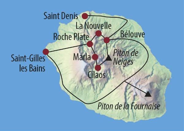 Map: La Réunion: Kreolisches Inselparadies im Indischen Ozean (Diamir)