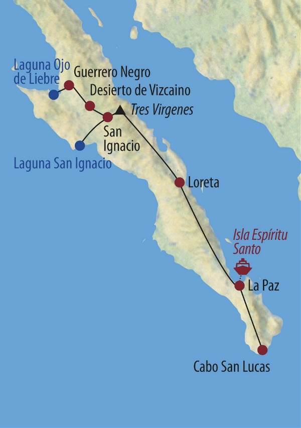 Map: Mexiko: Walbeobachtung auf der Baja California (Diamir)