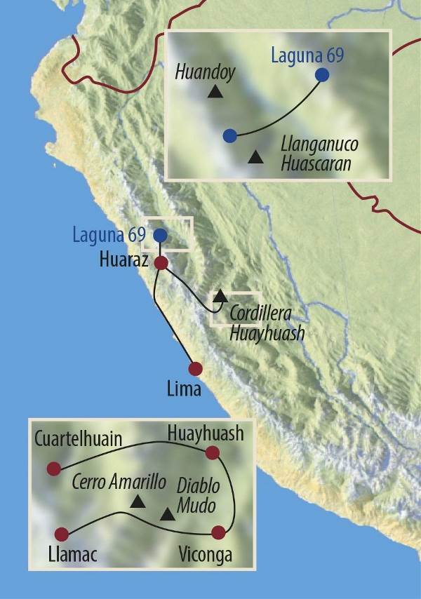 Map: Peru | Cordillera Huayhuash: Mythos der Anden (Diamir)