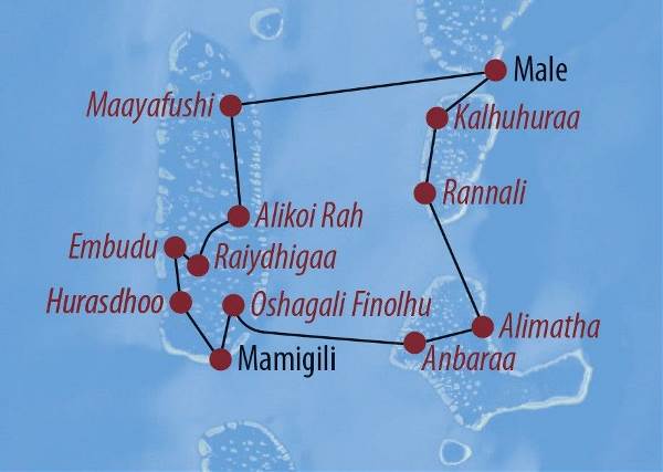 Map: Malediven: Inselhüpfen auf den Malediven (Diamir)
