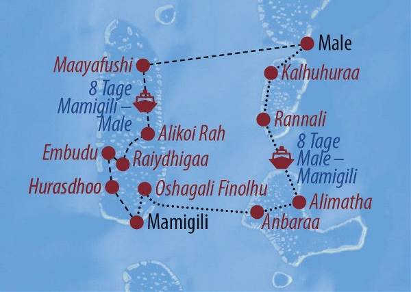 Map: Malediven: Inselhüpfen auf den Malediven (Diamir)