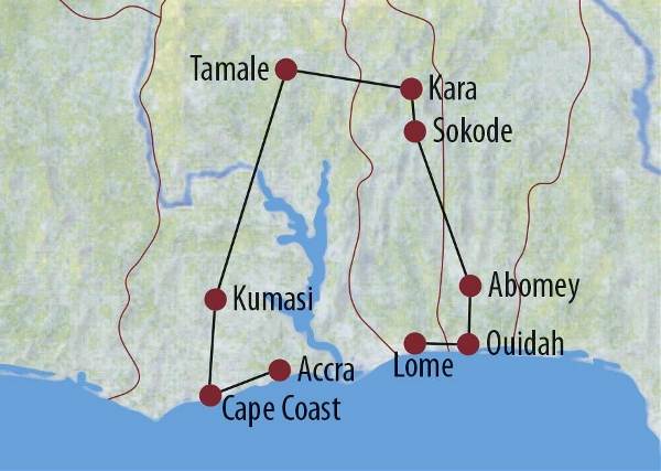 Map: Togo • Benin • Ghana: Wiege des Voodoo (Diamir)
