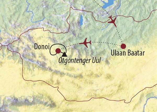 Map: Mongolei: Im Steppenwind durch die Weiten Dschingis Khans (Diamir)
