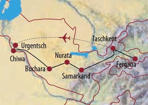 Map: Usbekistan: Morgenland aus Tausendundeiner Nacht (Diamir)