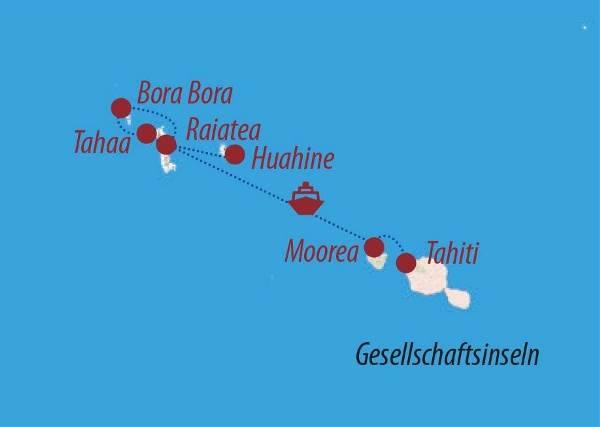 Map: Französisch-Polynesien: Polynesia Dream - Kreuzfahrt von Tahiti bis Raiatea (Diamir)