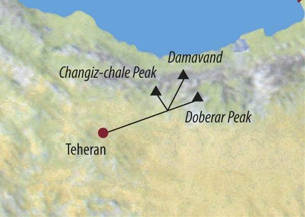 Map: Iran: Mit Tourenski auf den  Damavand (5610 m) (Diamir)