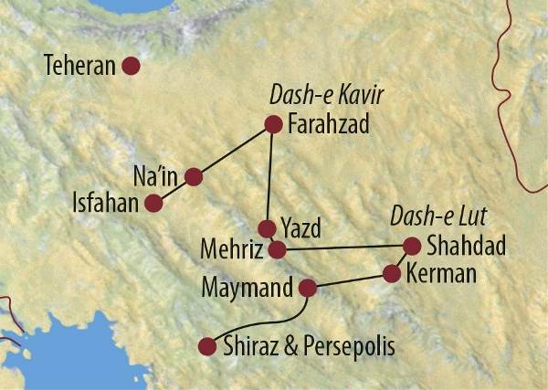 Map: Iran: Märchenhaftes Persien - Wüsten, Paläste und Moscheen (Diamir)