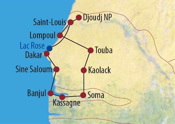 Map: Senegal • Gambia: Land zwischen zwei Flüssen (Diamir)
