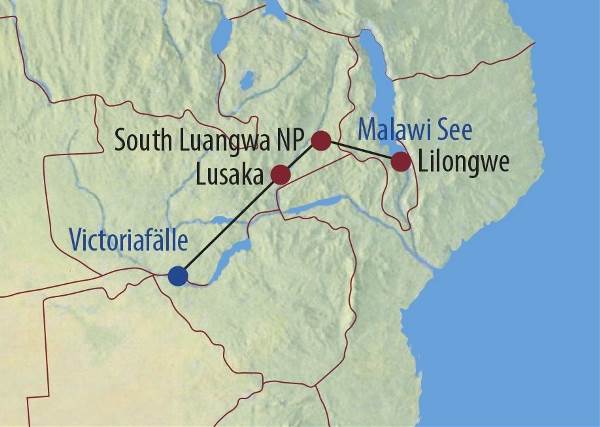 Map: Sambia • Malawi: Entlang der Handelsroute (Diamir)