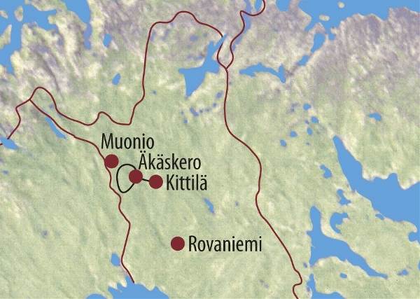Map: Finnland | Lappland: Husky-Wintertraum: Sportlich (Diamir)