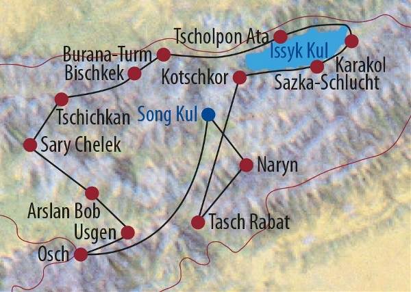 Map: Kirgistan: Zu Gast im Land der Reiternomaden (Diamir)