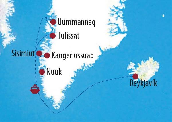 Map: Grönland • Island: Auf den Spuren des Entdeckers Erik dem Roten (Diamir)