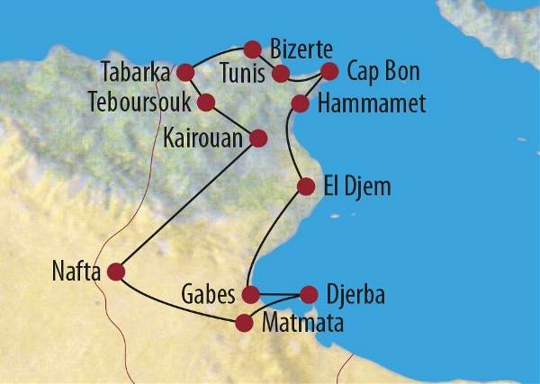 Map: Tunesien: Auf Hannibals Spuren (Diamir)
